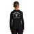 Back of model wearing Beach Squad Beach Bones Shaka Youth Long Sleeve shirt in Black