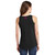 Back of model wearing Beach Squad Positive Energy Vibes Ladies Tank Top in Black