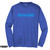 Front of Beach Squad Positive Energy Vibes Youth Long Sleeve shirt in Blue