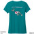 Beach Squad shirt ladies short sleeve fish shades teal back