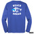 Back of Beach Squad Fish Shades Youth Long Sleeve shirt in Blue