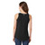 Back of Model wearing Beach Squad Happy Smiley Ladies Tank Top in Black