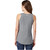 Back of Model wearing Beach Squad Happy Smiley Ladies Tank Top in Grey