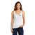 Front of model wearing Beach Squad Positive Energy Island Tank Top  in White