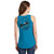 Back of model wearing Beach Squad Positive Energy Island Tank Top  in Blue