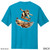 Beach Squad performance short sleeve shirt in neon blue