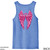 Beach Squad tank top angel wings in blue back