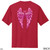 Beach Squad performance short sleeve shirt angel wings in red back