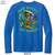 Beach Squad performance long sleeve shirt ride waves royal blue back