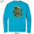 Beach Squad performance long sleeve shirt ride waves blue back