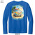 Beach Squad performance long sleeve shirt peace van royal blue back