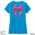 Beach Squad shirt ladies short sleeve angel wings blue back