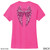 Beach Squad shirt ladies performance short sleeve angel wings pink back
