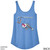 Beach Squad shirt ladies tank top fish shades blue back