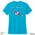 Beach Squad shirt ladies performance short sleeve fish shades blue back