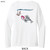 Beach Squad shirt ladies performance long sleeve fish shades white back
