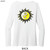 Beach Squad shirt ladies long sleeve v-neck yin yang sun white back