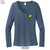 Beach Squad shirt ladies long sleeve v-neck yin yang sun grey front