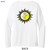 Beach Squad shirt ladies performance long sleeve yin yang sun white back