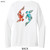 Beach Squad shirt ladies performance long sleeve positive koi white back