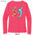 Beach Squad shirt ladies performance long sleeve positive koi pink back