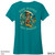 Beach Squad shirt ladies short sleeve ride waves teal back