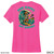 Beach Squad shirt ladies performance short sleeve ride waves pink back