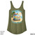 Beach Squad shirt Peace Van Ladies tank top green back