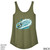 Beach Squad shirt windsurfing waves ladies tank top green back
