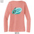 Beach Squad shirt windsurfing waves ladies long sleeve coral back