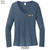 Beach Squad ladies long sleeve V-neck shirt in navy