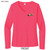 Beach Squad ladies performance long sleeve V-neck in coral