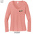 Beach Squad ladies long sleeve V-neck in blush