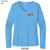 Beach Squad ladies performance long sleeve V-neck in blue