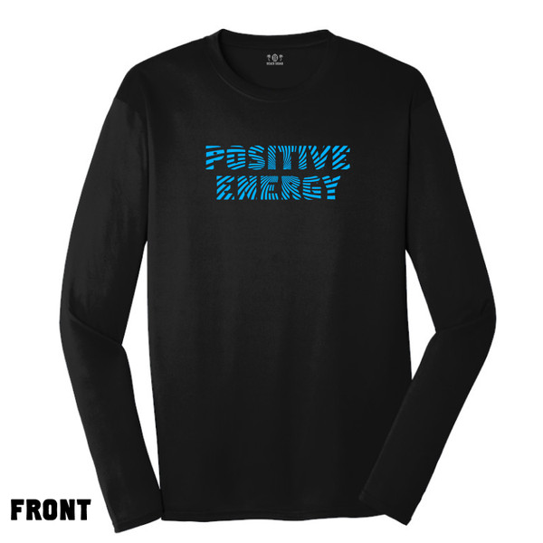 Front of Beach Squad Positive Energy Spiral Youth Long Sleeve shirt in Black