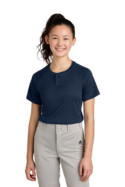 SPORT-TEK - Youth PosiCharge Competitor 2-Button Henley