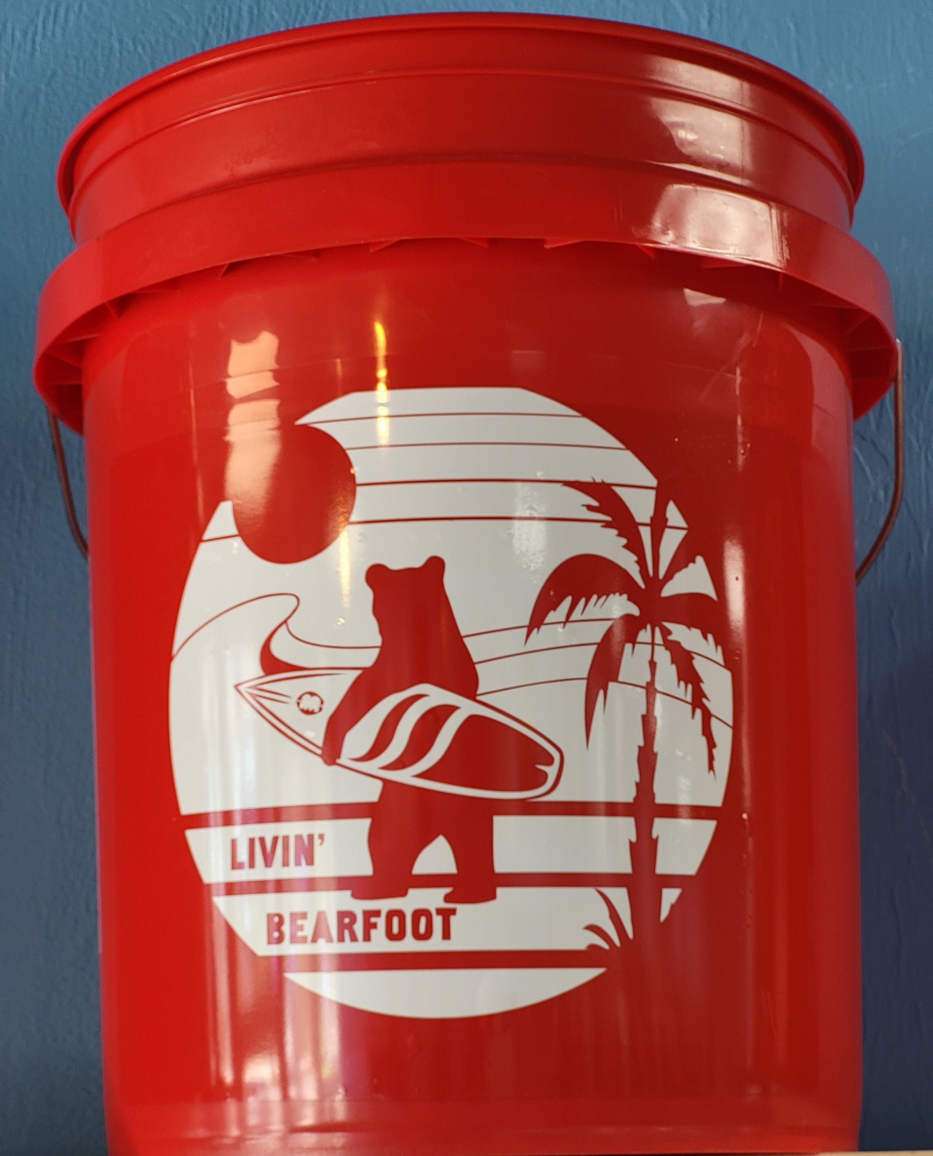 Beach Squad Livin Bearfoot Custom Beach Cleanup Bucket