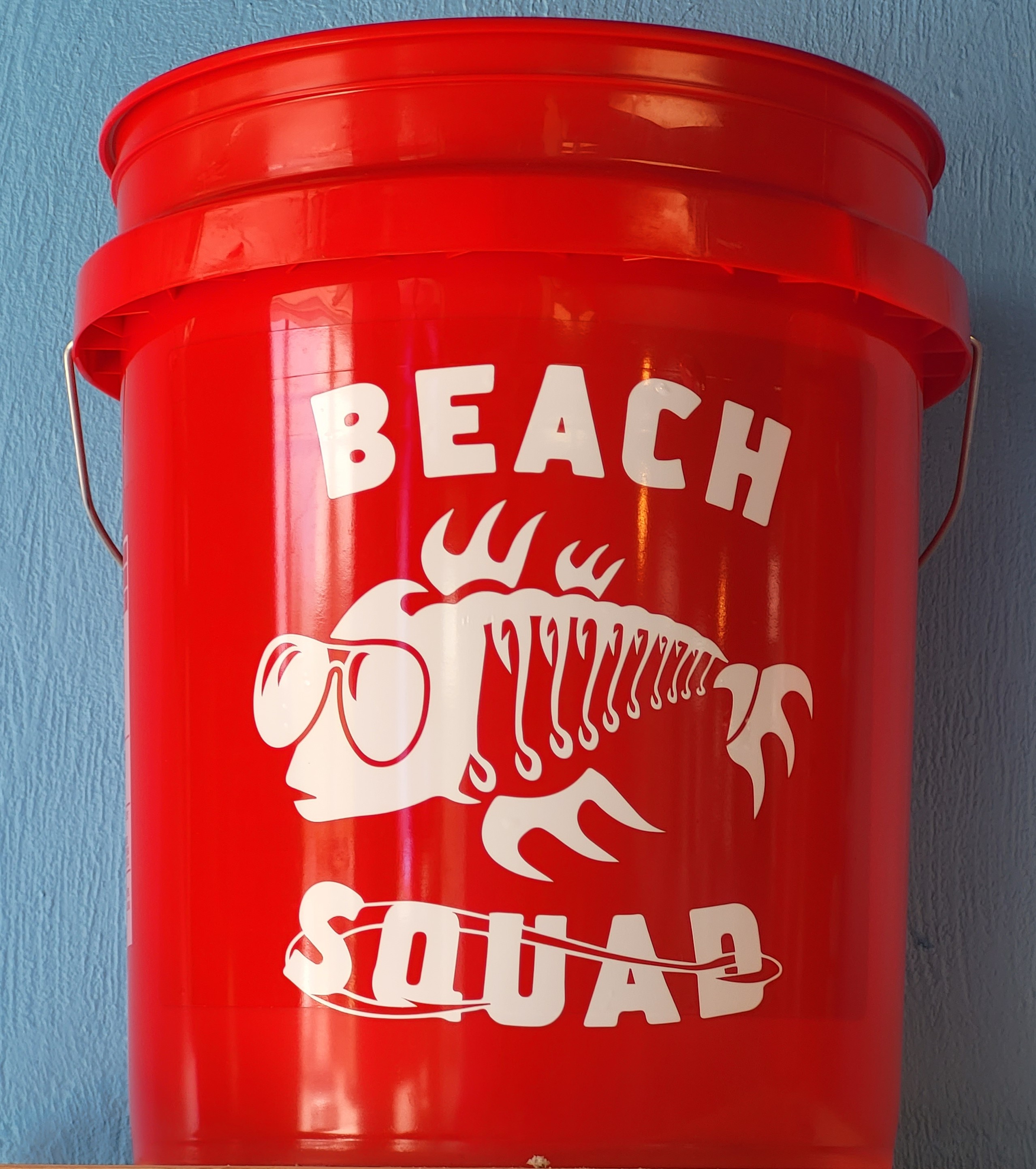 Beach Squad Fish Shades Custom Beach Cleanup Bucket