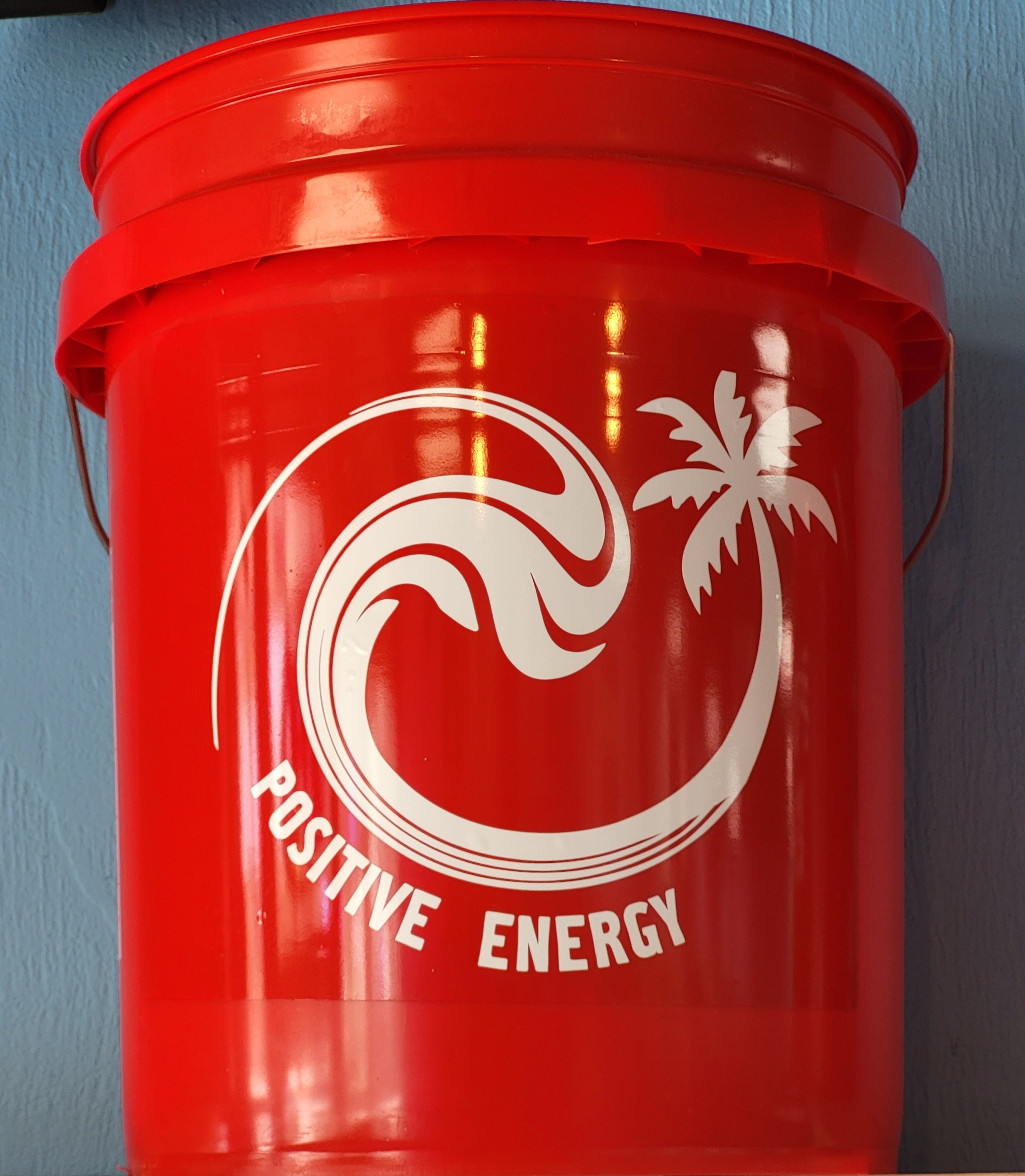 Beach Squad Palm Tree Circle Wave Custom Beach Cleanup Bucket