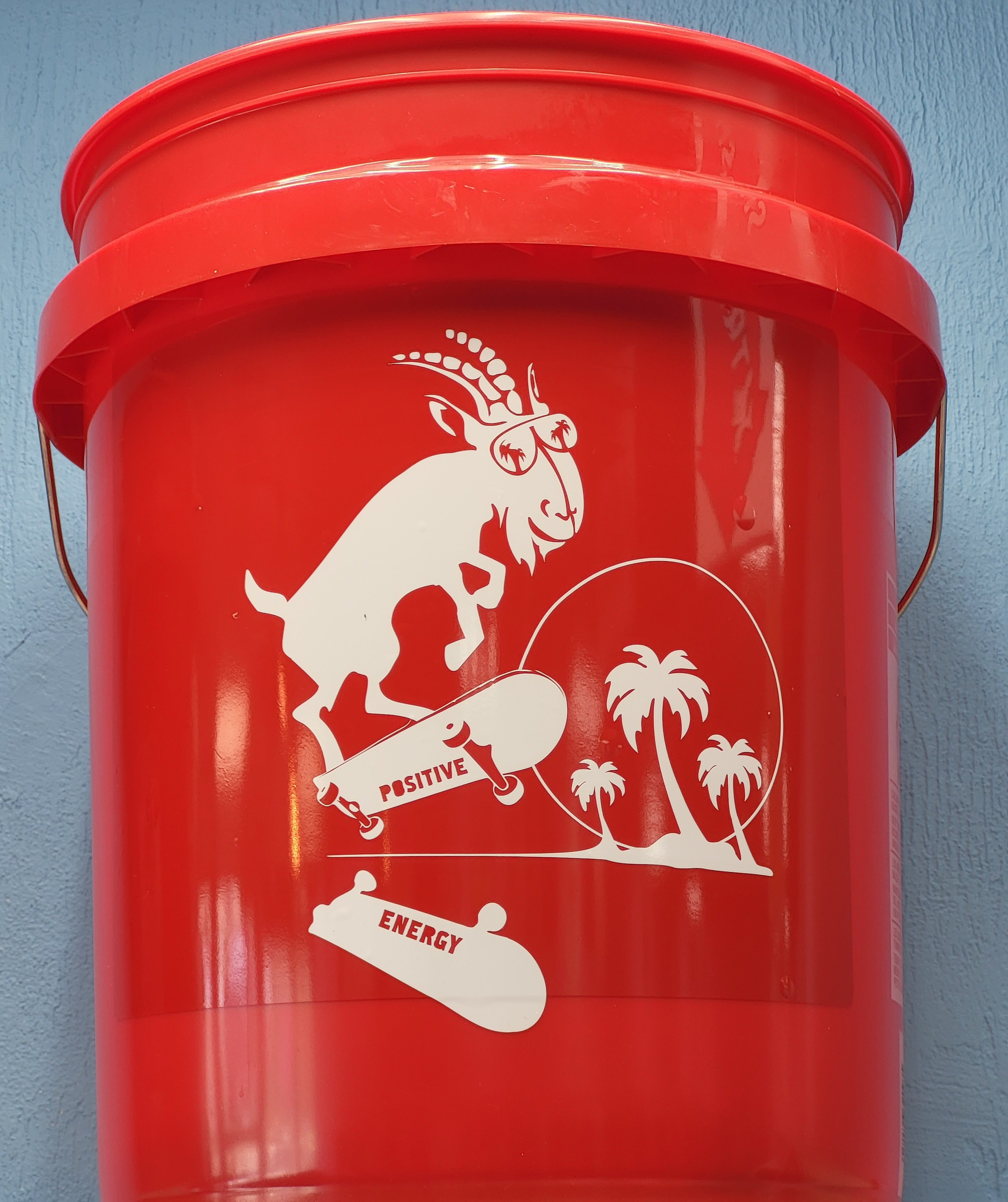 Beach Squad Skateboarding Beach Goat Custom Beach Cleanup Bucket