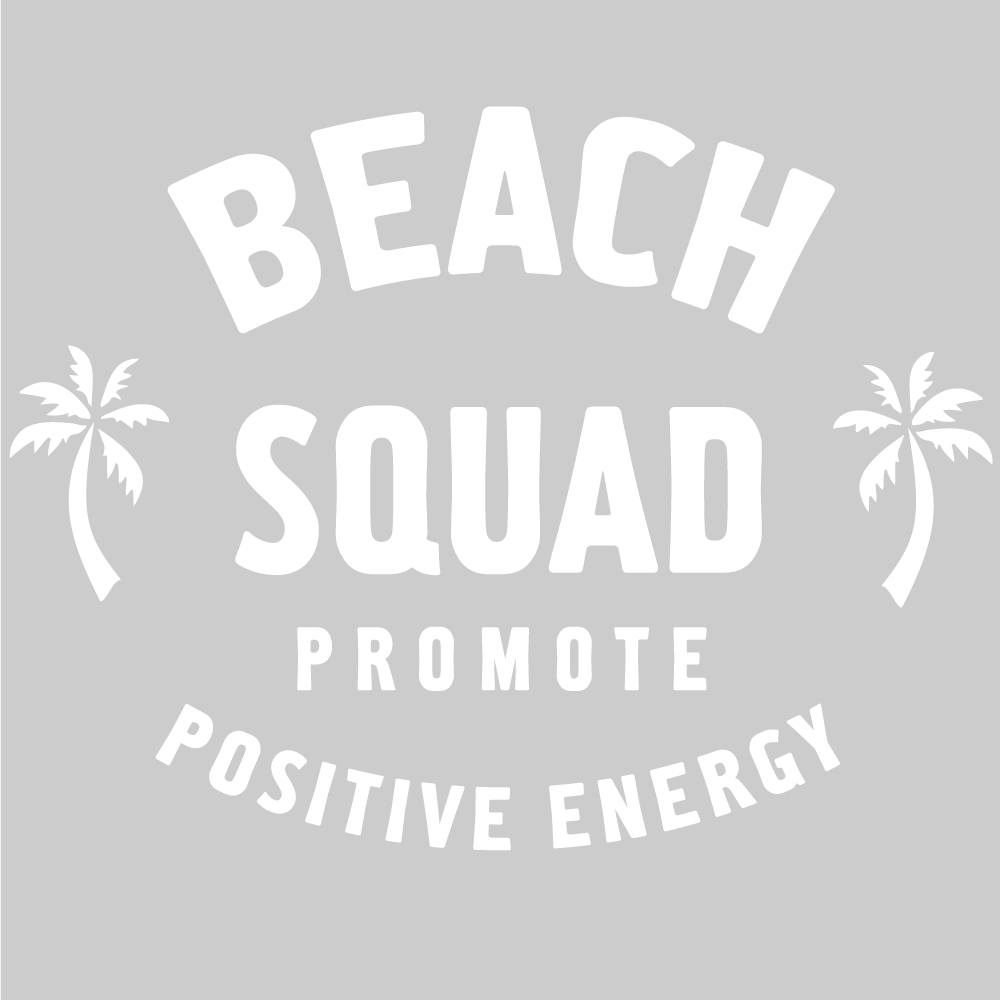 Beach Squad Design Oval Back in White