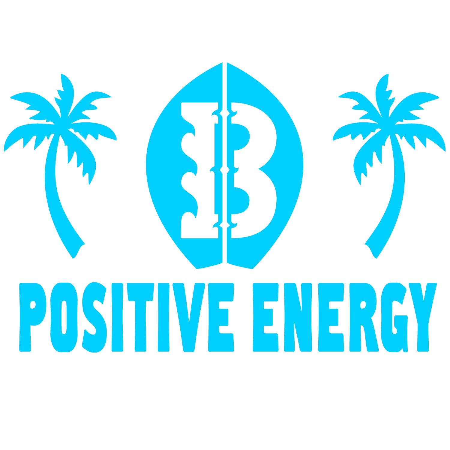 Beach Squad Design Positive Energy Squad Pocket in Neon Blue