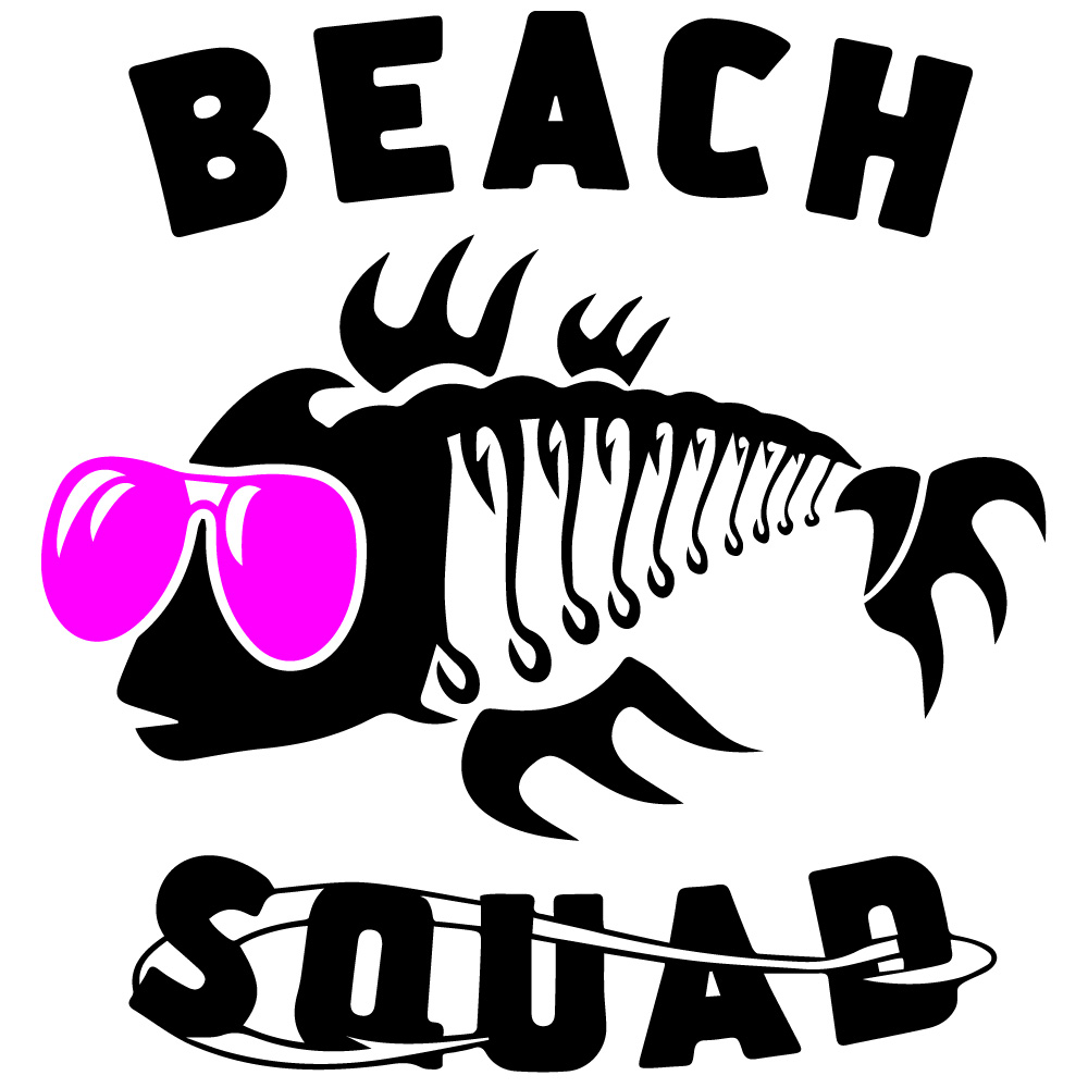 Beach Squad Design Fish Shades black print pink shades