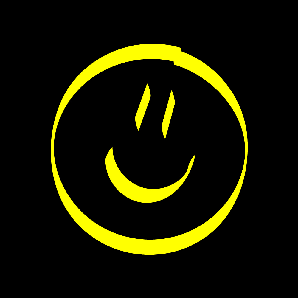 Beach Squad Simply smiley logo - simple smile logo in neon yellow