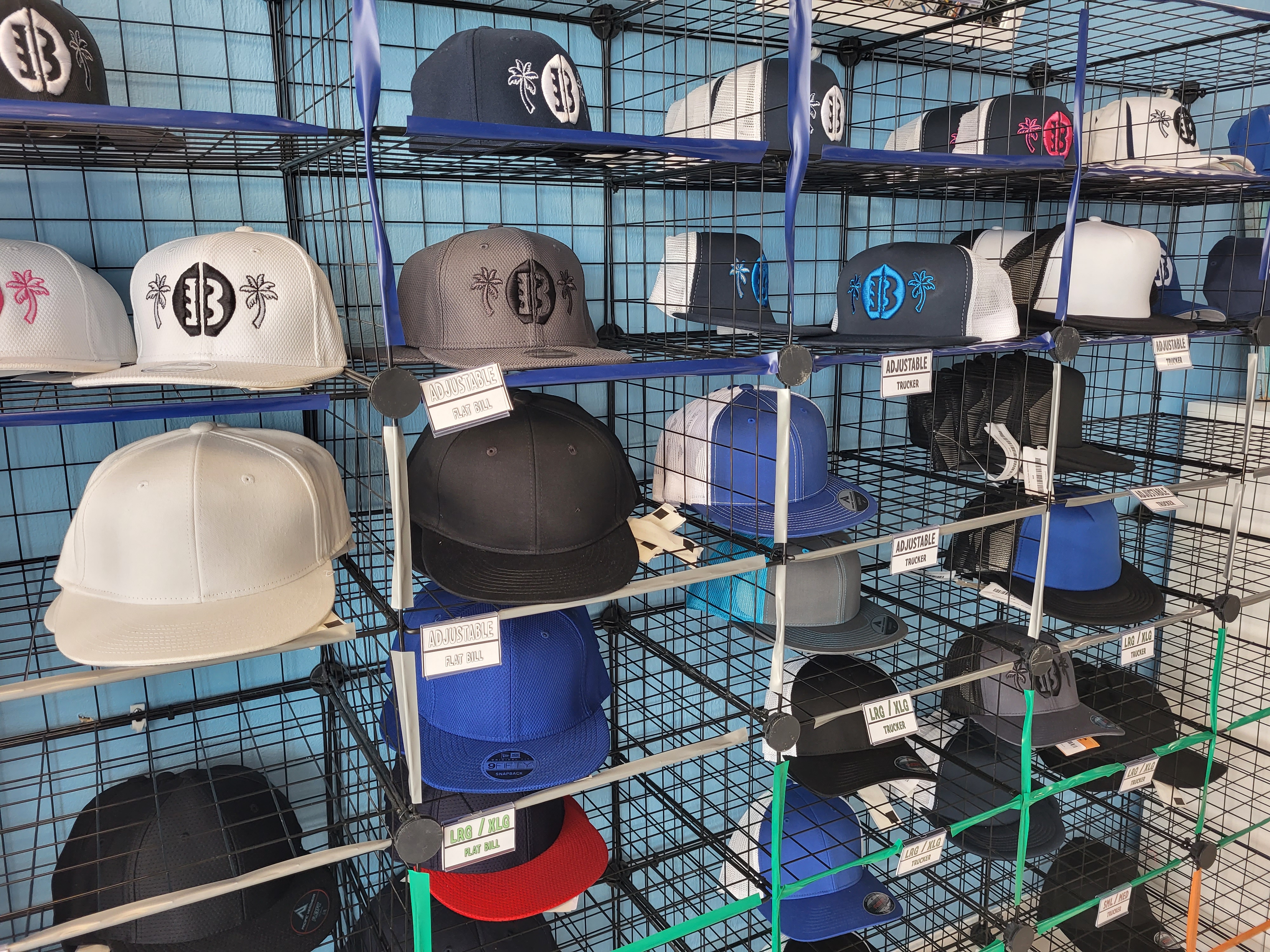 Beach Squad Store Location Hat Racks