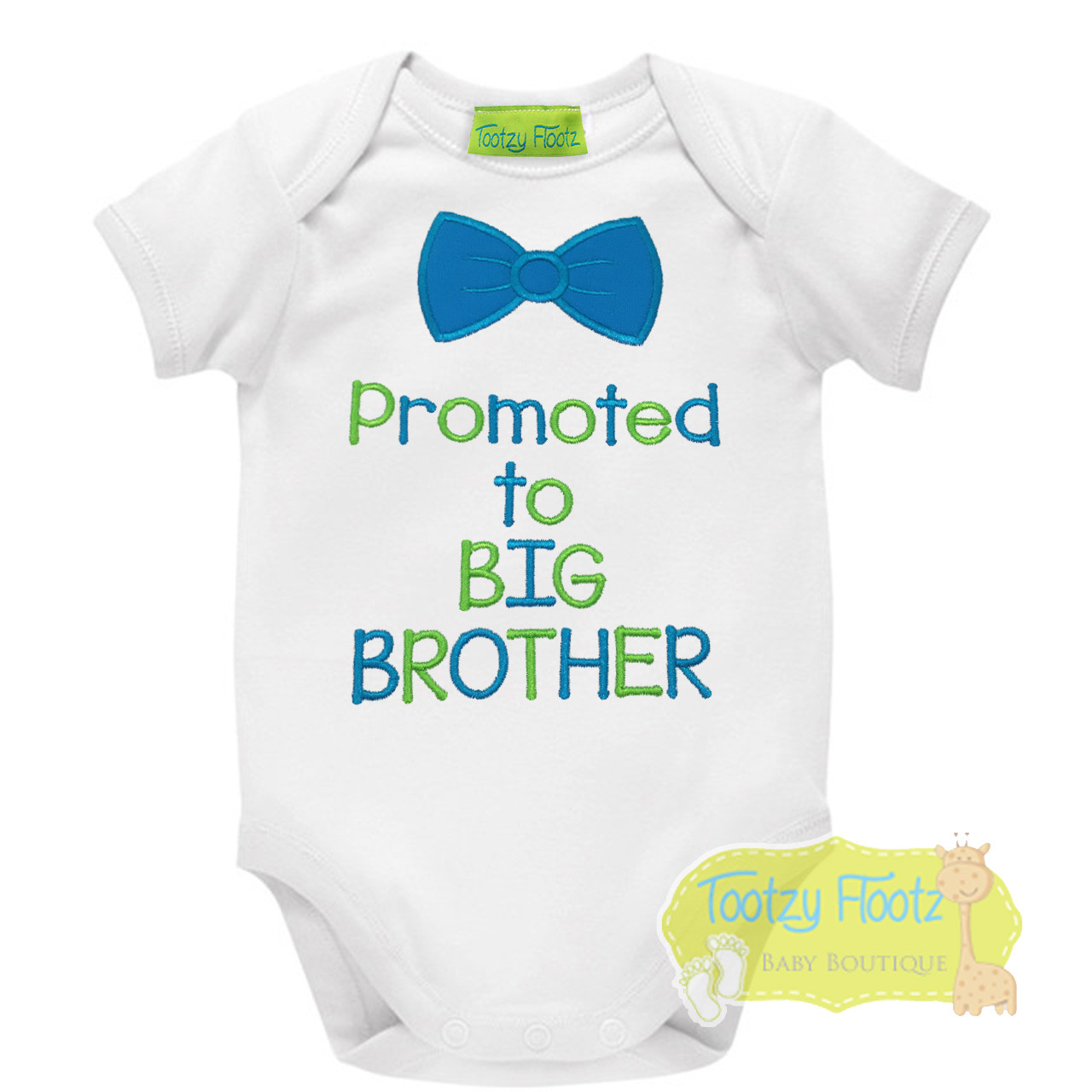 Promoted to BIG Brother (Bow Tie) - Tootzy Flootz