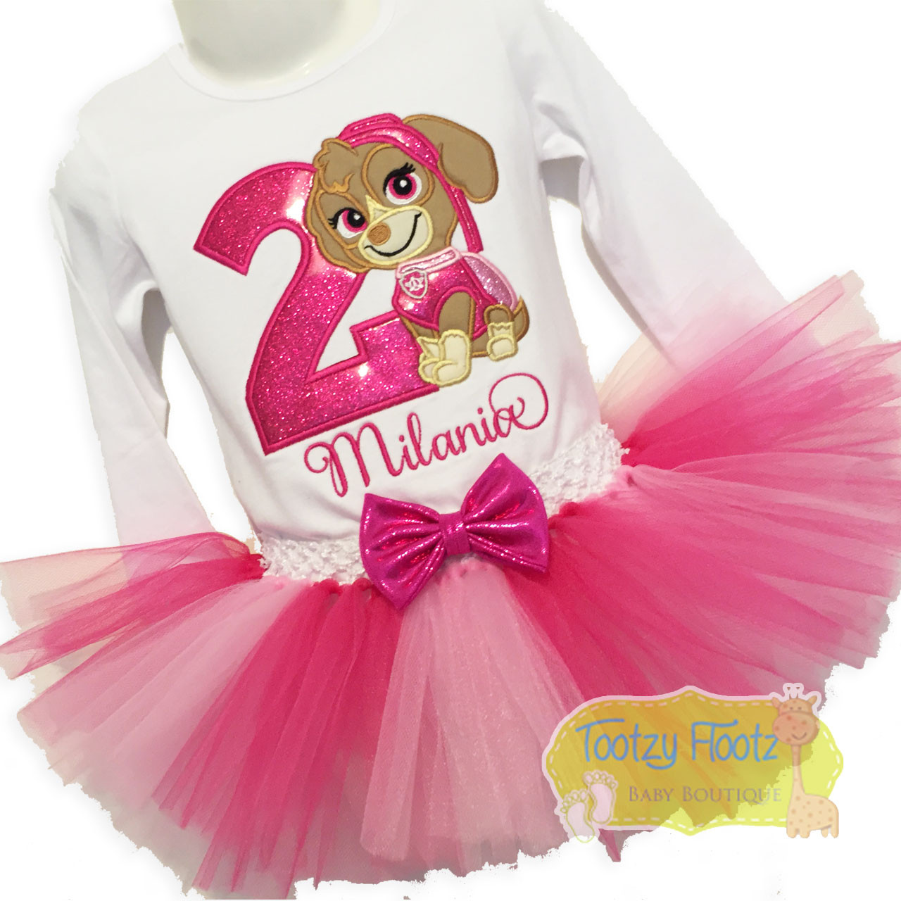 paw patrol birthday tutu set