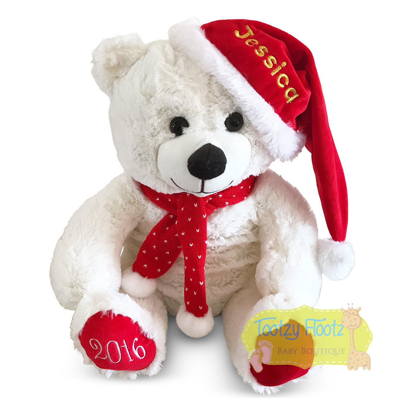 personalised christmas teddy