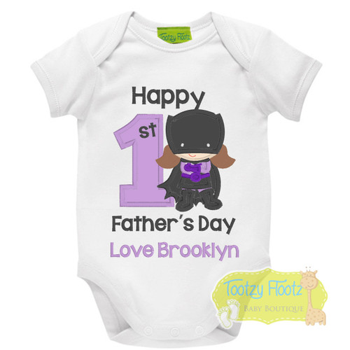 First Fathers Day - Batgirl Design (Purple)