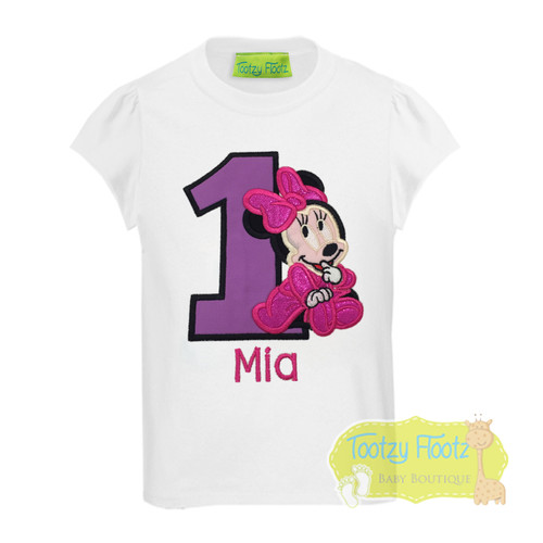 Miss Mouse Inspired Birthday (Purple Number / Black Outline) Birthday